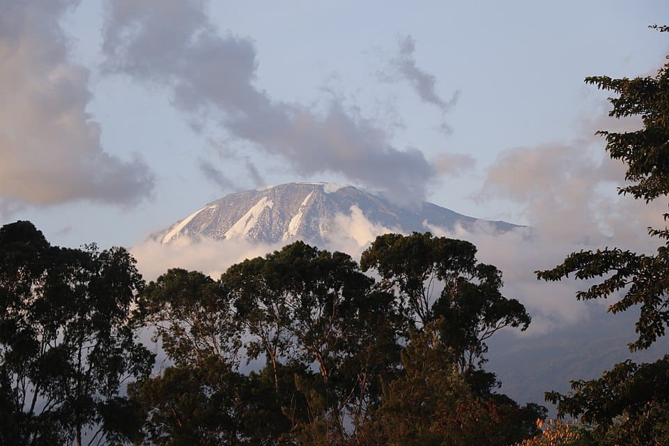 View of Mount Kilimanjaro from Moshi