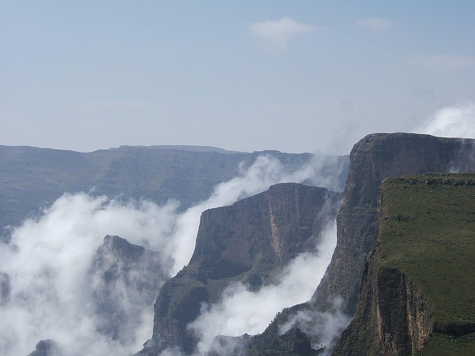 Rocky peaks and highlands in the Semien Mountains