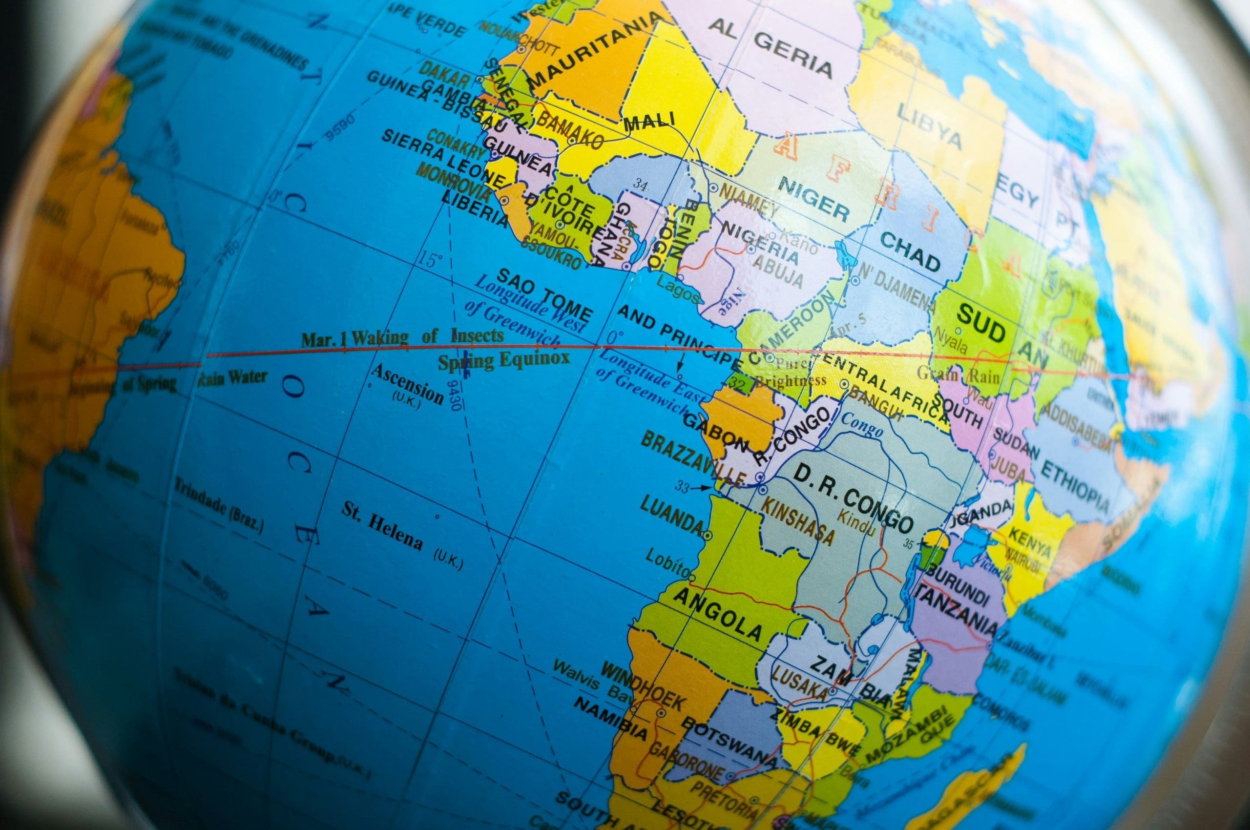 he Safest Countries in Africa to Visit in a close-up map view. Photo by: Gonzalo Gutierrez
