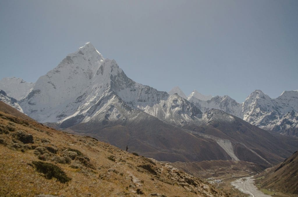 Mountain range view in Nepal