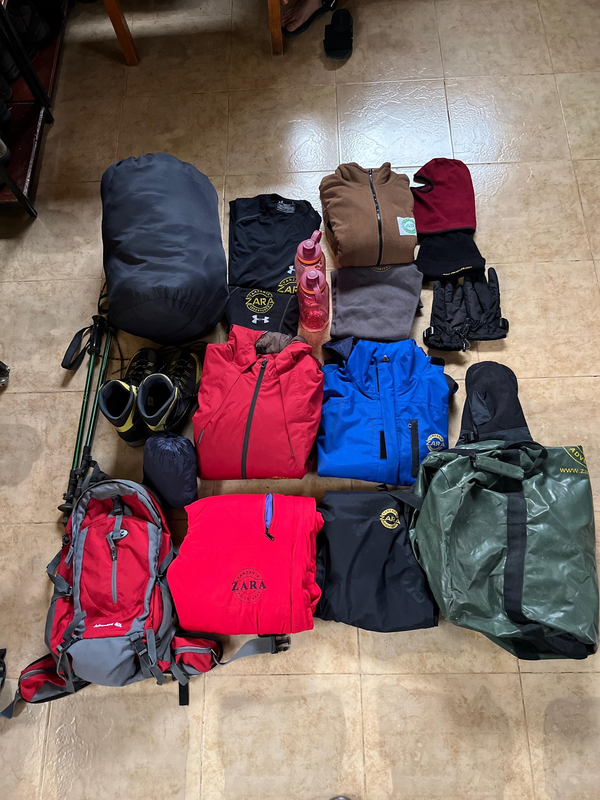What you can pack for your Kilimanjaro climbing.